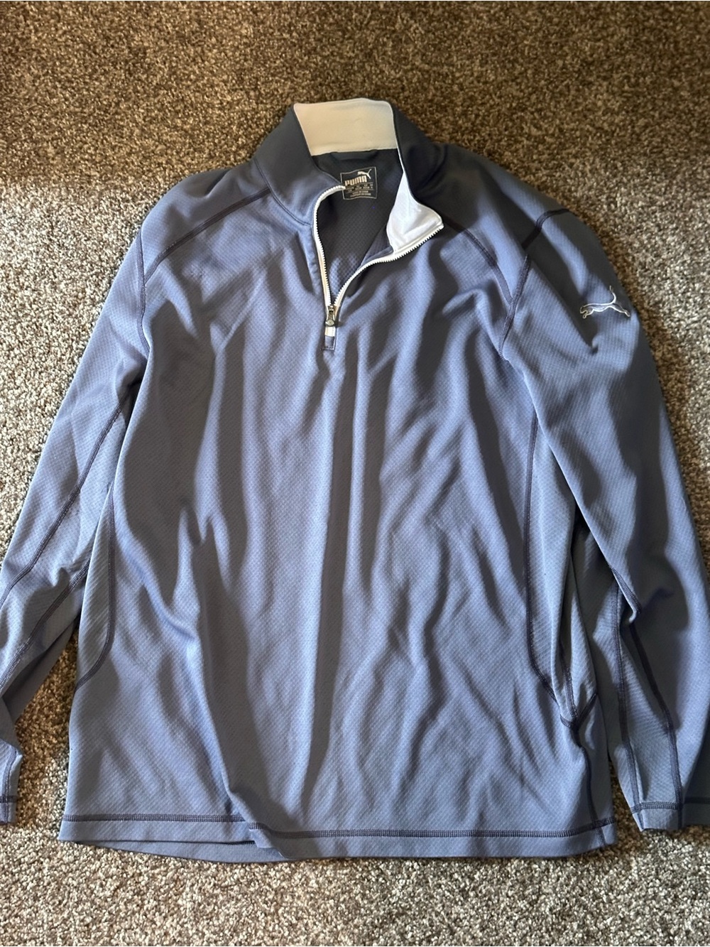 Puma Gray Half-Zip Performance Pullover